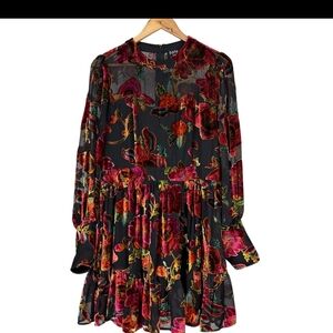Floral Velvet Dress by